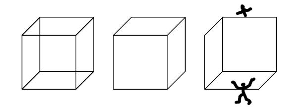 Une cube transparent et deux interpr�tations possibles