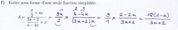 Calculer avec une fraction double correctement