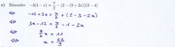 Résoudre correctement une équation de premier degré
